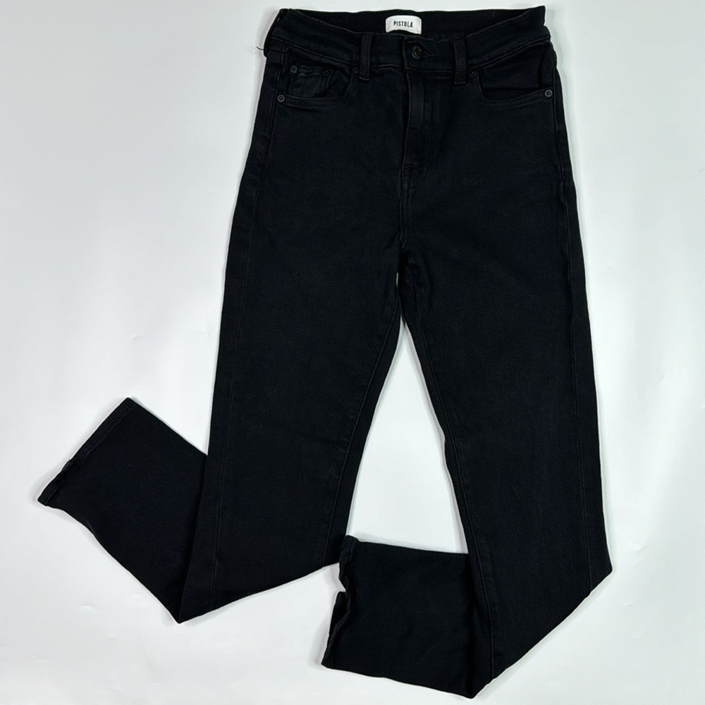Pistola Black Skinny Split Ankle Pants Size 28